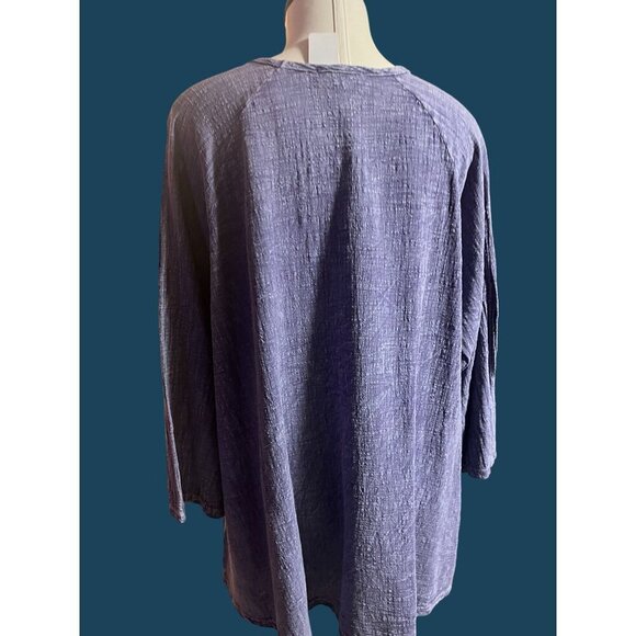 nwt PURPLE JESS AND JANE DOLMAN SLEEVE TUNIC W POCKETS GAUZE FABRIC XLARGE - Picture 7 of 9